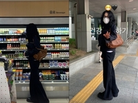 53세 고현정, 장보는 일상 공개…올블랙 패션 완벽 소화