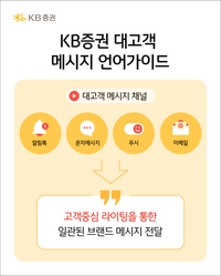 KB증권, ‘대고객 메시지 언어가이드’ 제작