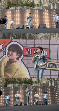 김희재, 떴다 하면 화제성 폭발…포천 물들인 주황빛 물결