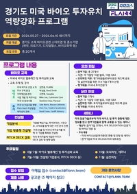 경과원, 美 바이오 투자유치 참가 20개사 모집