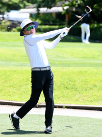 [포토]축구인 골프대회 참가한 정몽규 회장