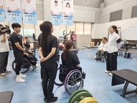 “불안해하지 말기를” 올림픽 금메달리스트 장미란 차관, 패럴림픽 대표 선수 격려 [SS이천in]
