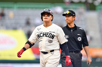 [포토]‘5회말 아쉬운 플라이’ 추신수