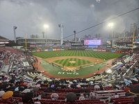 딱 초구 던지기 직전, ‘폭우’ 쏟아져…SSG-KT전, 6시30분 중단→15분 만에 취소 [SS수원in]