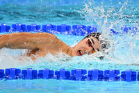 남자 400m 자유형 김우민, 마지막 러시 아쉬웠지만 전체 7위로 결승 진출 [SS파리in]