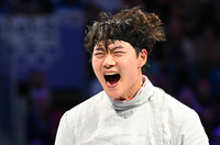 [포토]금메달에 포효하는 오상욱