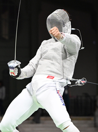 [포토]펜싱 사브르 8강 진출한 오상욱
