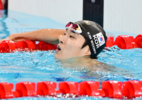 [포토]200m 전체 12위로 준결선 진출하는 김우민