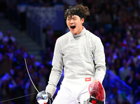 [포토]오상욱, 금메달 포효