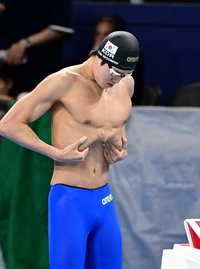 [포토]동메달 김우민, 군살 0의 몸매