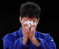 세계 13위 유도스타 안바울, 8강 진출 실패…16강서 통한의 절반패 [파리2024]