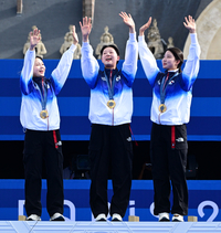 [포토]여자 양궁 대표팀, 10회 연속 기록 세웠어요!