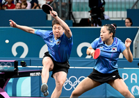 [포토]4강 진출하는 임종훈-신유빈