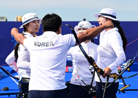 [포토]우주 최강 한국 여자 양궁, 10회 연속 올림픽 금메달