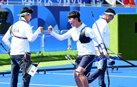 59점을 어떻게 이겨요, 한국이 너무 강했다!…압도적인 남자양궁, 단체전 3연패 달성![SS파리in]