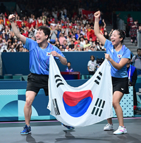 [사진]임종훈-신유빈, 12년 만의 탁구 메달의 주인공