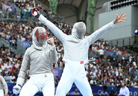 [포토]펜싱 남자 사브르 단체전, 준결승 진출