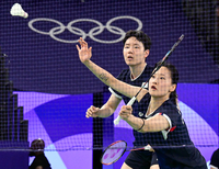 [포토]서승재-채유정, 배드민턴 혼성 복식 준결승 진출