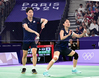 치열했던 집안싸움, 투혼의 김원호-정나은이 이겼다…금메달 향해 간다[SS파리in]