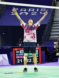 [포토]배드민턴 혼성 복식 김원호, 결승 간다!