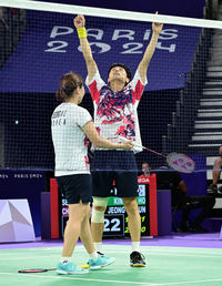 [포토]결승 진출하는 김원호-정나은 조