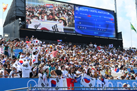 [포토]혼성 단체 금메달 나온 양궁장, 열광적인