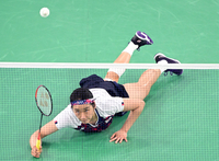 [포토]몸 던져 서틀콕 받아내는 안세영