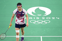 [포토]1세트 고전하는 안세영