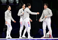 [포토]펜싱 여자 사브르 단체, 잘 싸웠다!