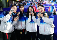 [포토]펜싱 여자 사브르 단체, 은메달 땄어요!