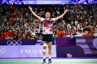 [포토]금메달 안세영, 파리도 내 땅!