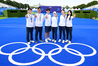 [포토]금메달 5개 모두 휩쓴 대한민국 양궁