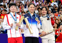 [포토]파리올림픽 금메달로 그랜드슬램 달성한 안세영