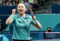 [포토]전지희, 4강이다!