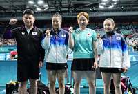 [포토]여자 탁구 대표팀, 4강도 파이팅!