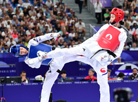 ‘태권도 57㎏급’ 김유진, 세계랭킹 4위 선수 꺾고 4강 진출 [파리 2024]