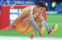 남자 세단뛰기 김장우, 32명 중 26위로 ‘결선’ 진출 실패[파리 2024]