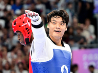 태권도 3일 연속 금메달은 아쉽게 실패, 서건우 결승행 문턱서 좌절[SS파리in]