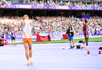 [포토]얼굴 감싸 쥐며 경기 마무리하는 우상혁
