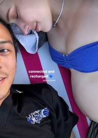 ‘빈지노 아내’ 모델 미초바, 비키니 입고 만삭 D라인 공개