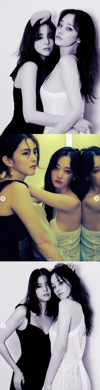 1994 동갑내기 ‘블랙’ 한소희와 ‘화이트’ 전종서, 드레스 입고 퇴폐미 발산