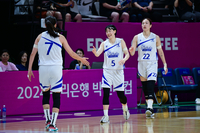 높이 열세 신한은행, 구슬-신지현 활약에도 후지쯔에 완패