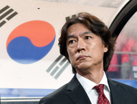 [포토]홍명보 감독, 팔레스타인전 앞두고...