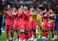 [포토] 팔레스타인과 0-0 무승부 대한민국 축구대표팀