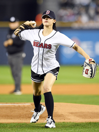 [포토]뉴진스 민지, 와일드카드 결정 1차전 시구