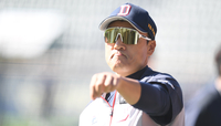 [포토] 이승엽 감독 ‘WC 2차전까지 와 버렸어’