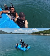 김대호, 촬영 도중 긴급 대피…상어 등장에 결국 촬영 중단(‘푹다행’)