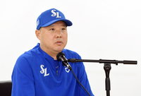 [포토]PO 2차전 앞둔 삼성 박진만 감독