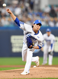 ‘오타니가 라팍에?’ 삼성 토종 에이스, 왜 오타니 유니폼 입고 출근할까 [PO]