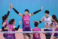 3세트 ‘미친 역전쇼’ 김다은 슈퍼 조커 맹활약…흥국생명, GS칼텍스 잡고 2연승 질주[현장리뷰]